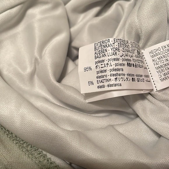 Zara  Women's Taupe Green‎ Ruffled Printed Tulle Mini Dress Size XS - Picture 9 of 9